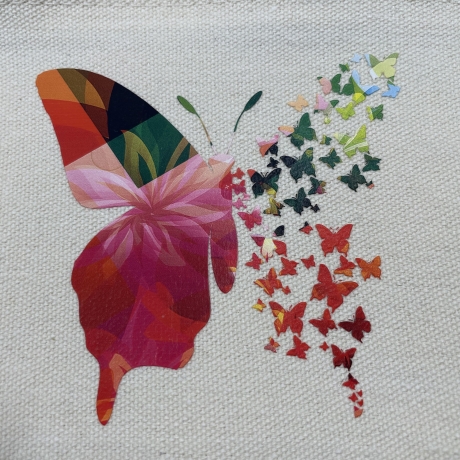 Schminktäschchen - bunter Schmetterling - Federmäppchen