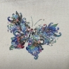 Schminktäschchen - blau bunter Schmetterling 