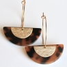 Ohrringe Leoprint gold Creolen mit Leopard Leo Muster 