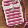 Tasche Handytasche Umhängetasche weiß rosa pink