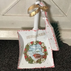 Kehrbesen Set - handmade - Einzug - Unikat - W-Vogel im Rahmen