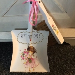 Kehrbesen Set - handmade - Einzug - Unikat -  Best Mom Ever