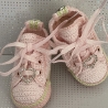 Babyschuhe Turnschuhe Sneaker gehäkelt rosa