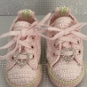 Babyschuhe Turnschuhe Sneaker gehäkelt rosa