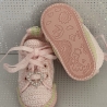 Babyschuhe Turnschuhe Sneaker gehäkelt rosa