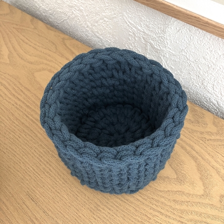 Häkelkorb Korb Körbchen Utensilo • blau türkis