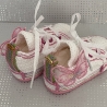 Babyschuhe Turnschuhe Sneaker gehäkelt weiß mit pink lila grün