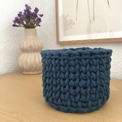 Häkelkorb Korb Körbchen Utensilo • blau türkis