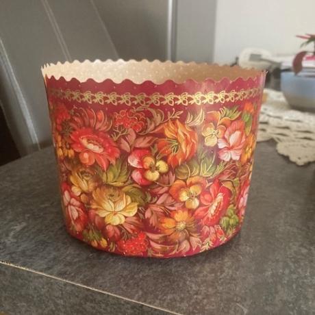 4 Backformen Osterkuchen Kulitsch, Kartonpapier, bunt