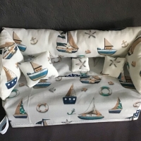 Deko-Sofa Kosmetikbox Sofa Taschentücherbox Sofa - Segelschiffe
