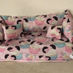 Deko-Sofa KosmetikboxSofa TaschentücherboxSofa - Muffins