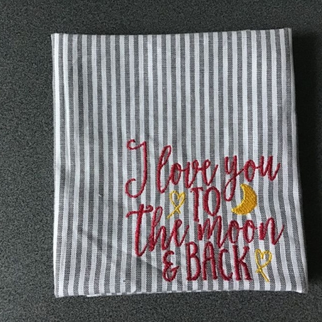 Geschirrtuch mit Spruch Geschenk Einzigartig - „I love you….“