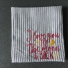 Geschirrtuch mit Spruch Geschenk Einzigartig - „I love you….“