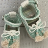 Babyschuhe Ballerina Ballerinas gehäkelt hellgrün mint