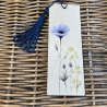 Lesezeichen Holz - Wildblume blauer Mohn - Männergeschenk