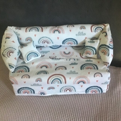 Deko-Sofa KosmetikboxSofa TaschentücherboxSofa - Regenbogen