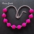 Statement Kette Collier Perlenkette pink silberfarbig