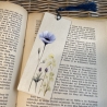 Lesezeichen Holz - Wildblume blauer Mohn - Männergeschenk