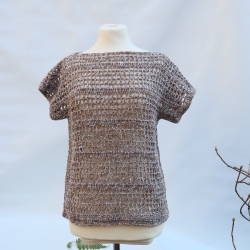 Häkelpullover gehäkelt Tunika Pulunder Mode Pulli Handarbeit