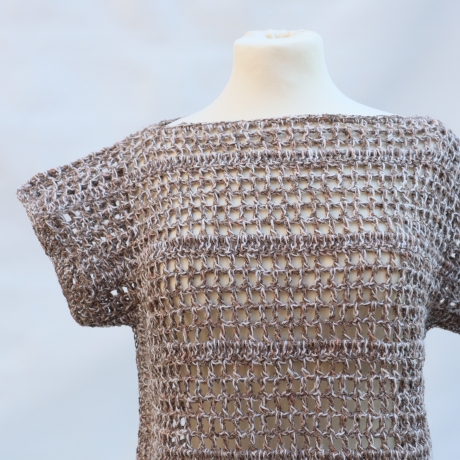 Häkelpullover gehäkelt Tunika Pulunder Mode Pulli Handarbeit