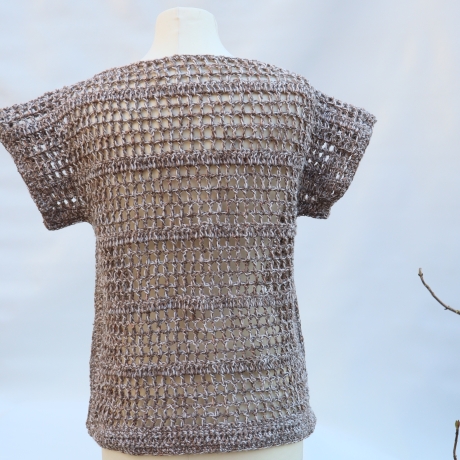 Häkelpullover gehäkelt Tunika Pulunder Mode Pulli Handarbeit