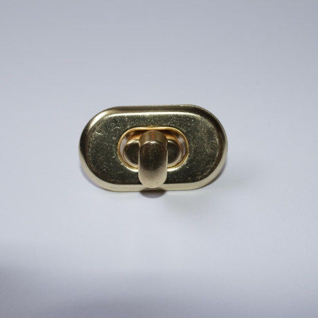 Drehverschluss gold 37x21mm oval Taschen & Geldbeutel