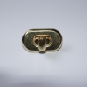 Drehverschluss gold 37x21mm oval Taschen & Geldbeutel