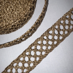 Taschenband geflochten 40 mm hellbraun Gurtband 
