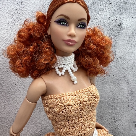Handgehäkeltes Outfit für 11,5-Zoll-Modepuppen (Barbie, Steffi)