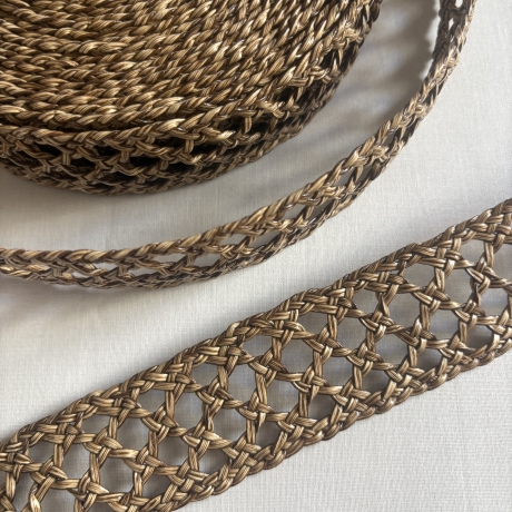 Taschenband geflochten 40 mm hellbraun Gurtband 