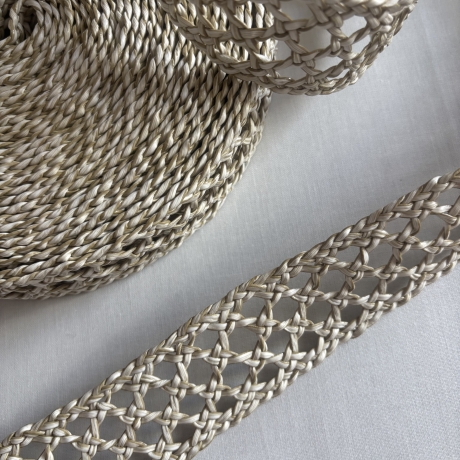 Taschenband geflochten 40 mm natur Gurtband 
