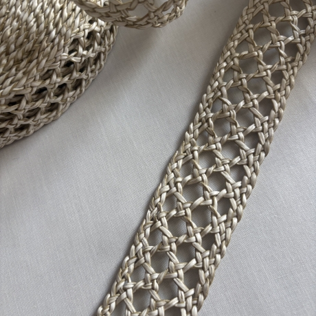 Taschenband geflochten 40 mm natur Gurtband 