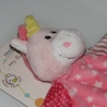 Einhorn Schmusetuch mit Name bestickt♥pink