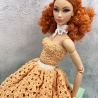 Handgehäkeltes Outfit für 11,5-Zoll-Modepuppen (Barbie, Steffi)
