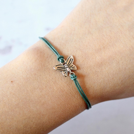 Kleiner Schmetterling • Armband Leder | Armschmuck | Farbwahl