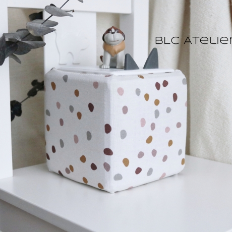 JERSEY Bezug Natur Dots, Punkte, passend für Toniebox