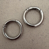 2x Rundkarabiner silber 35mm / 25mm Schlüsselring Taschenring 