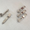 2x Zipper silber formschön Schieber für 5 mm Spirale
