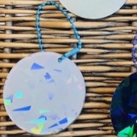 Taschenanhänger - Deko - blauer Dino - Geschenk für Dino-Fan