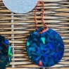 Taschenanhänger - Deko - Dino orange - holo - für kleine Dinofans