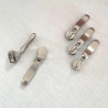 2x Zipper silber formschön Schieber für 5 mm Spirale