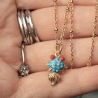 Kette Charm Koi Fisch vergoldet mit Emaille