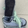 Babyschuhe Turnschuhe Sneaker gehäkelt hellblau mintgrün