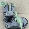 Babyschuhe Turnschuhe Sneaker gehäkelt hellblau mintgrün