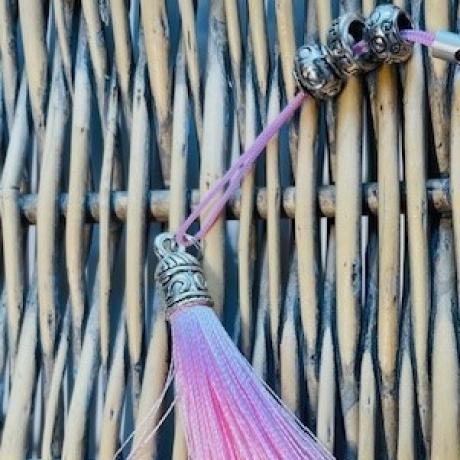 Lesezeichen - Acryl - Herzen - pink rot rosa