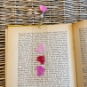 Lesezeichen - Acryl - Herzen - pink rot rosa - Valentinstag