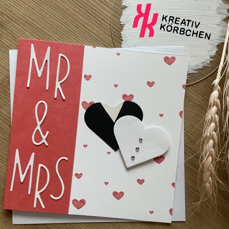 Mr & Mrs - Hochzeitskarte