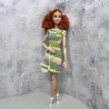 Buntes Puppenkleid und Zubehör für 1:6 Puppen (Barbie, Steffi)