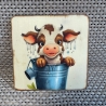 Untersetzer - Türschild - süßes Kälbchen - Deko - Kinderzimmer