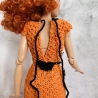Halloween Kleid für Puppen (Barbie, Steffi), orange